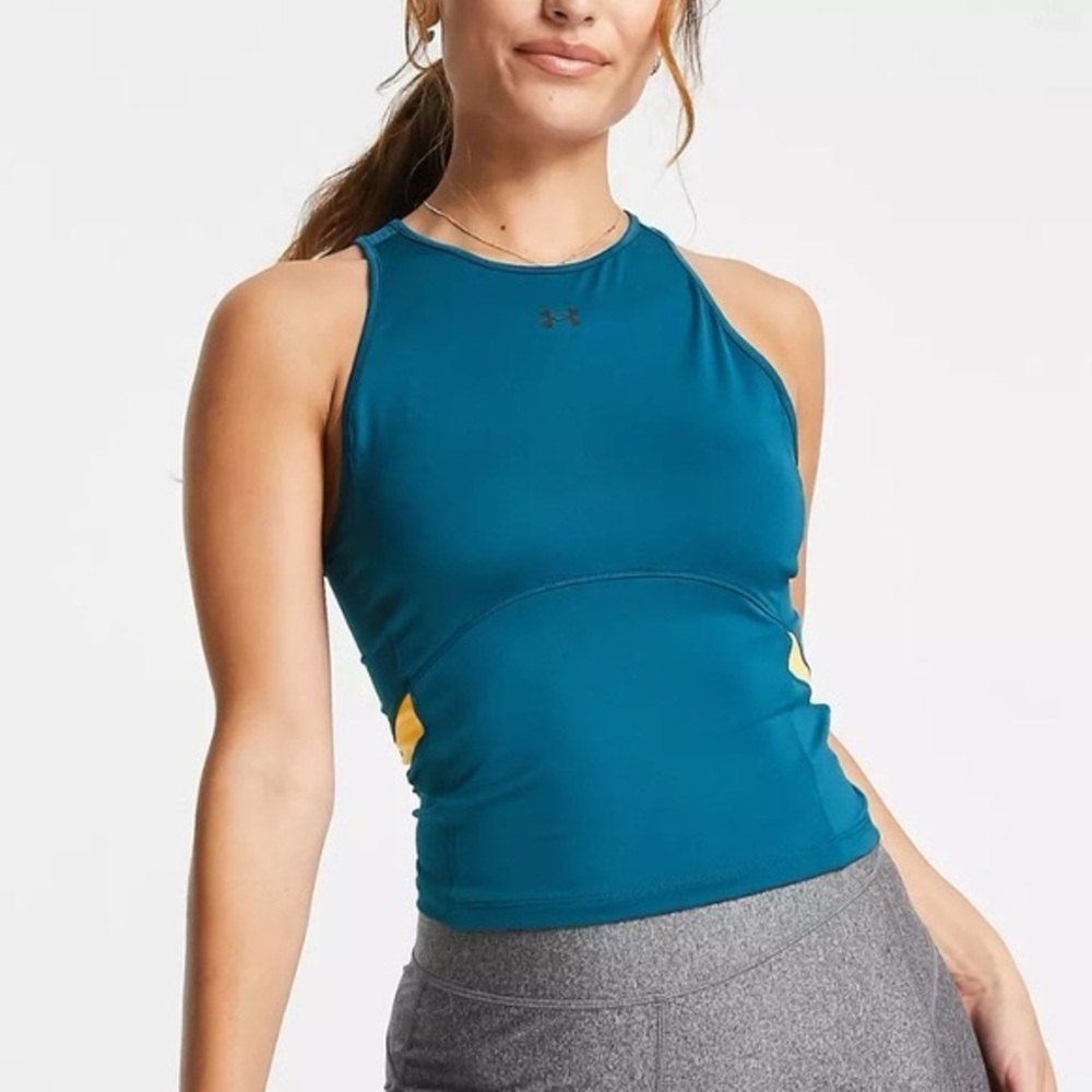 Under Armour Teal and Yellow Tank Top